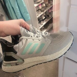 Adidas Gray and Light Green Sneakers